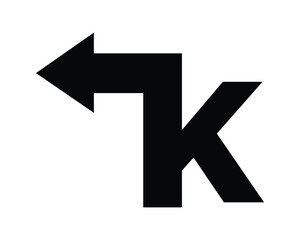 K letter vector creative design template elements