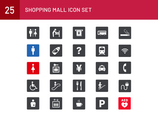 ショッピングモールのフロアガイドアイコン素材
