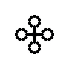 Cross icon. Simple style Christian religion holiday poster background symbol. Christian religion shop brand logo design element. Cross t-shirt printing. Vector for sticker.