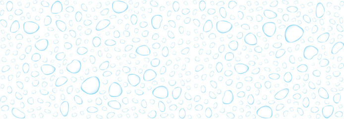Fototapeta na wymiar vector illustration of blue colored water drops background