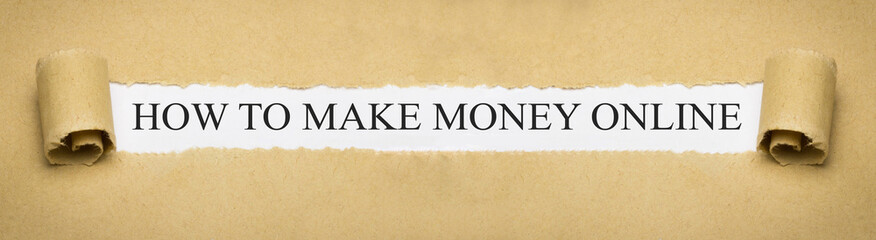 How to make money online - obrazy, fototapety, plakaty