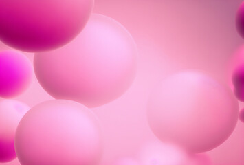 pink gentle background, bubbles and paints, gradient