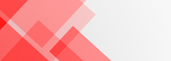 Abstract geometrical white digital web horizontal banner design template blank with place for text . Square red transparent stripes lines shapes