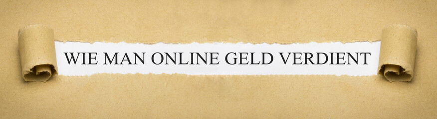 Wie man online Geld verdient