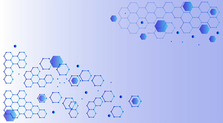 Scientific, technological molecular medical background.Genetic engineering and molecular structure, hexagon DNA network, science chemical and biotechnology concept, innovation technology, healthcare