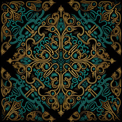 Pattern with gothic style ornament - generated by Generative AI
