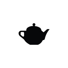 Kettle, teapot for tea leaves, icon vector, kitchen utensils