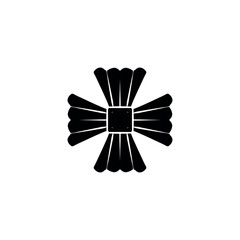 Cross icon. Simple style Christian religion holiday poster background symbol. Christian religion shop brand logo design element. Cross t-shirt printing. Vector for sticker.