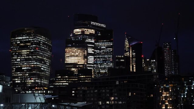 4K Night UK London's financial district, the City of London, is the historic and economic center of London. Home to financial institutions, stock exchanges and multinational corporations