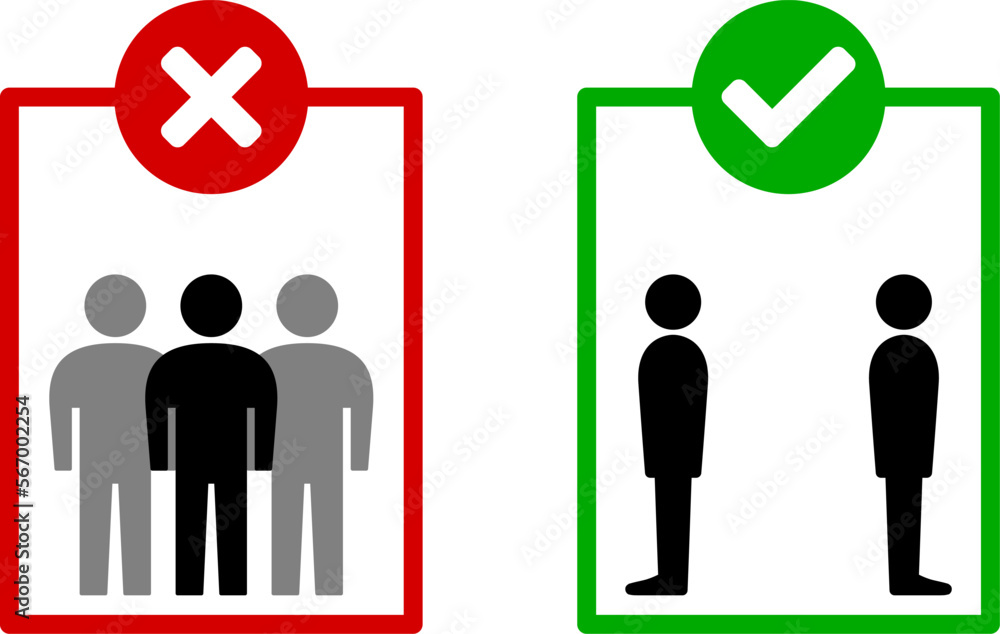 Poster max 2 people at a time warning and maintain social distancing and keep your distance while using the