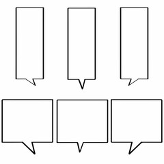 set of blank bubbles. chat, note, template, business, document, shadow, book, banner. vector design illustration
