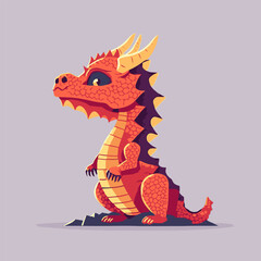 dragon character logo mascot vector illustration