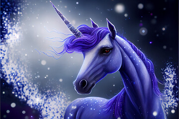 Obraz na płótnie Canvas Purple unicorn