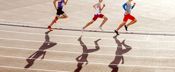male runners athletes run middle distance race