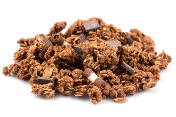muesli with pieces of chocolate