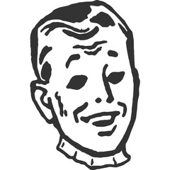 Odd Mask Vintage Illustration Vector