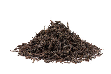 Black tea isolated on white