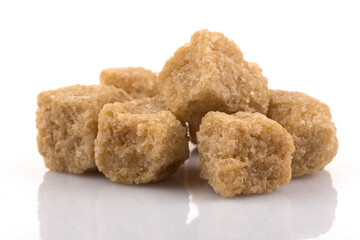 Brown cane sugar cubes