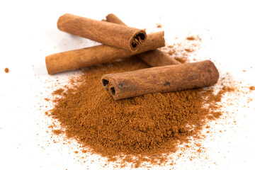 cinnamon powder closeup
