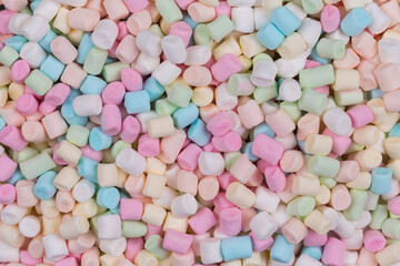 Colorful marshmallows as background