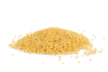 Dry millet isolated on white