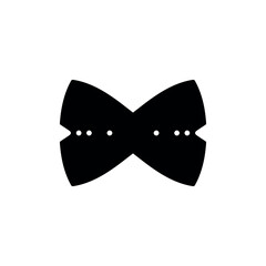 Bow tie icon. Simple style man fashion poster background symbol. Bow tie text frame. Bow tie logo design element. Bow tie t-shirt printing. Vector for sticker.