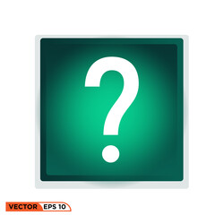 Icon vector graphic of question mark light green