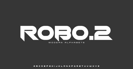 Modern Sports tech font typography. MINIMAL vector typeface for a company. Minimal gaming fonts for logo design.