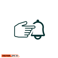 Icon vector graphic of 
touch notification