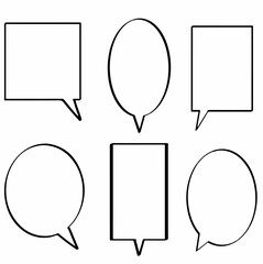 set of speech bubbles.  talk, vector, icon, chat, communication, illustration, cloud, message, balloon, design, sign, symbol, speak, comic. 