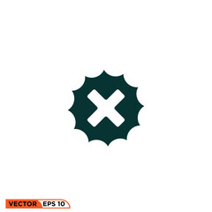Icon vector graphic of Cross prohibited