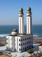 Vue de la Mosquée de la Divinité à Ouakam, Dakar, Sénégal, Afrique © Pierre Laborde 