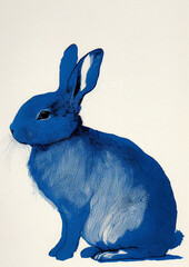 blue rabbit illustration - 567010877