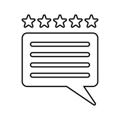 Rating, Feedback icon.