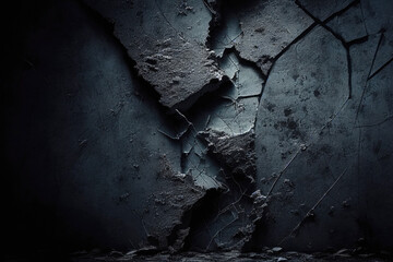 Muro grunge dark con crepe