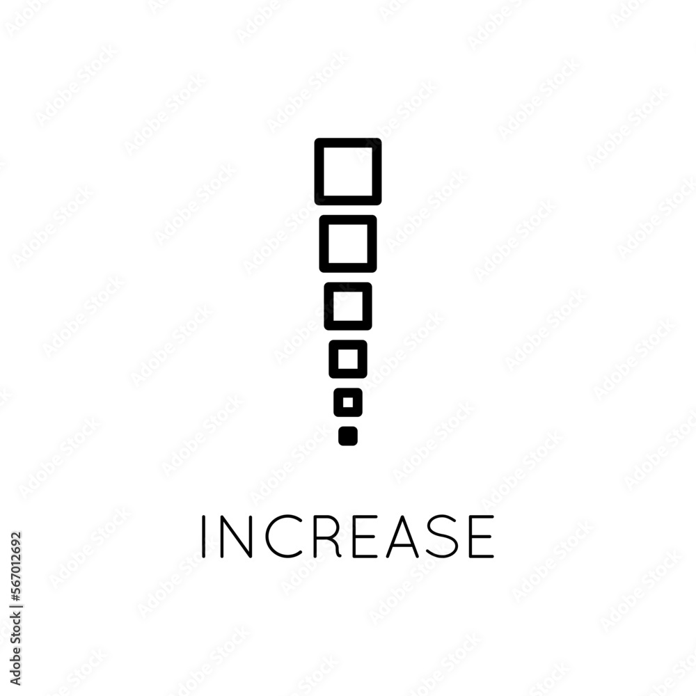 Poster increase vector icon. vector sign in simple style isolated on white background.