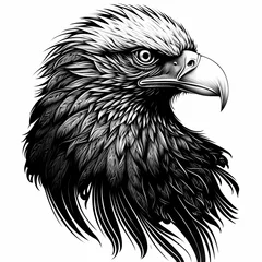 Fototapeten Eagle vector illustration for logo, tattoo or design. Generative AI. © Worldillustrator