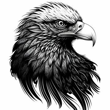 Black Eagle With Red Flowers Best Temporary Tattoos| WannaBeInk.com