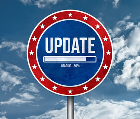 Update - road sign message with loading process bar