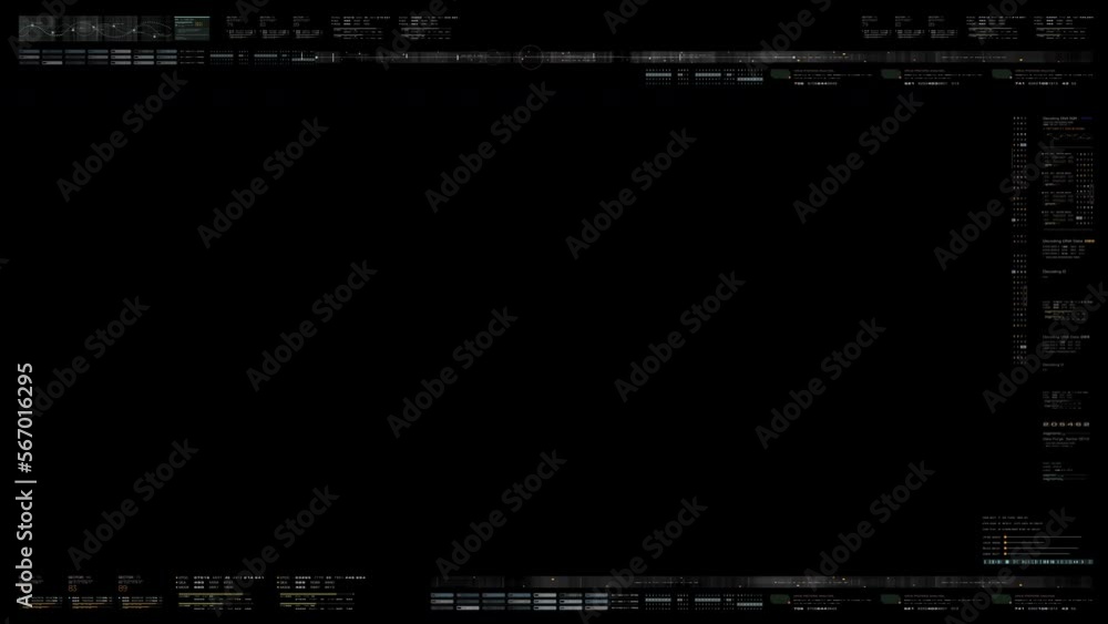 Poster Futuristic Data Matrix hear up display, user interface Screen Template with alpha channel for graphic overlay