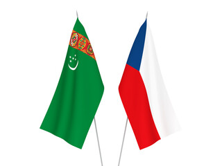 Turkmenistan and Czech Republic flags
