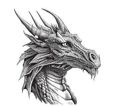 Dragon head drawing hi-res stock photography and images - Alamy