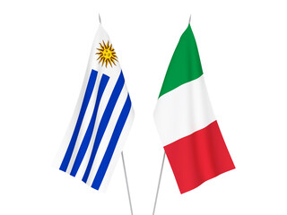 Italy and Oriental Republic of Uruguay flags