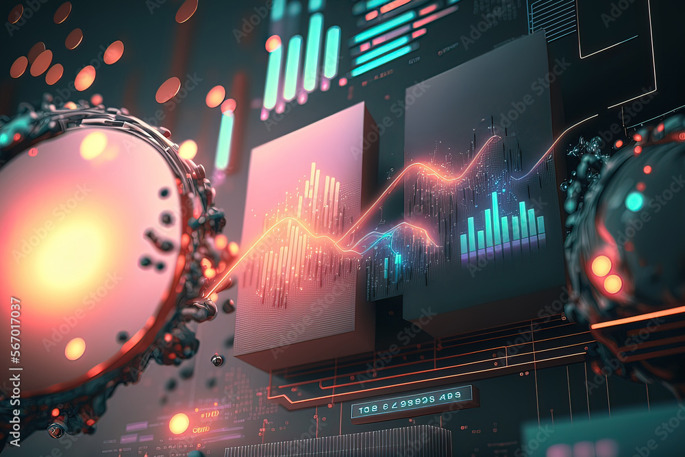 Canvas Prints abstract picture of the crypto world foundation. colorful background with digital glitch and distort