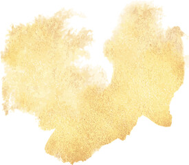 Gold Shining Paint Stain Hand Drawn Illustration brush stroke paint ornament decorate