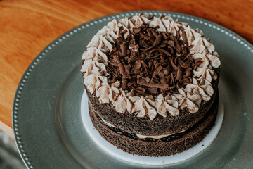 chocolate cake on a plate
