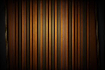  a wooden wall with vertical lines in the center and a dark background with a light at the end of the wall and a light at the end of the wall.  generative ai