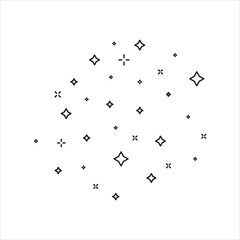 stars, shining icon, vector, illustration, symbol