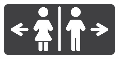 pointer sign, man and woman icon, vector, illustration, symbol