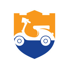 Vintage scooter vector illustration design. Scooter illustration on white background.